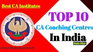 Best CA coaching classes in India  Top 10 institutes in India  CA Institute Chartered Accountant [upl. by Butcher43]