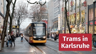 Tram and Light Rail in Karlsruhe Germany [upl. by Anaj]