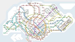 Greater Singapore Transit Map  Google Drawing Editing Timelapse [upl. by Yra]