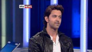 Hrithiks interview on sky news London [upl. by Lilaj]