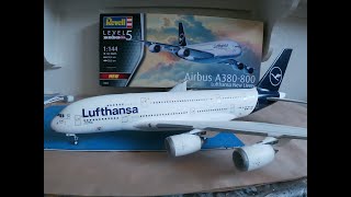 Revell 1144 A380 Lufthansa new livery assembly  Scale Model Sniper [upl. by Orbadiah]