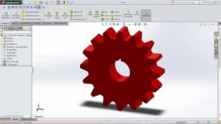 Solidworks tutorial How To Create Gear [upl. by Kcirdnek]