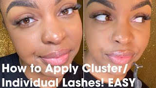 SUPER EASY IndividualCluster Lash Application Tutorial [upl. by Dayna]