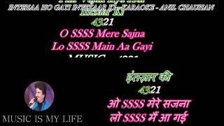 Inteha Ho Gayi Intezaar Ki  Karaoke With Lyrics Engamp हिंदी [upl. by Altheta]