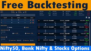 Free Backtesting Nifty  Bank Nifty and Stocks Options [upl. by Nylcaj579]