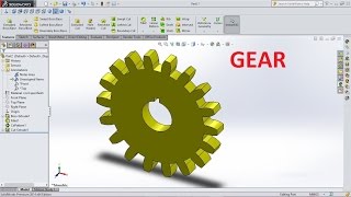 SolidWorks Tutorial How to Design Gear [upl. by Gerhard]