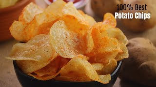 ఆలూ చిప్స్100 రియల్ ఆలూ చిప్స్ రెసిపీPerfect potato chips recipe by vismai foodAlu chips telugu [upl. by Nauaj727]