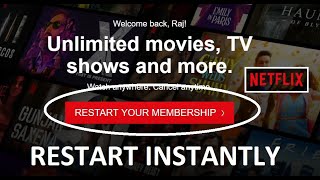 How to restart Netflix MembershipAccount 2024 [upl. by Rexford185]