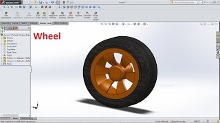 SolidWorks Tutorial Sketch Wheel [upl. by Anelagna]