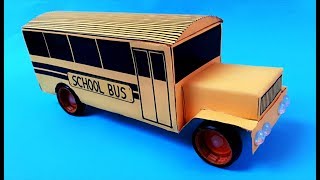 Como hacer un BUS escolar con cartón y materiales reciclados [upl. by Enyawad]