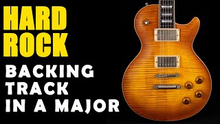 Hard Rock Backing Track in A Major  Easy Jam Tracks [upl. by Pallas]