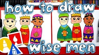 How To Draw Three Wise Men  Nativity [upl. by Dorfman680]