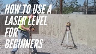 How to use a laser level for beginners [upl. by Hassadah]