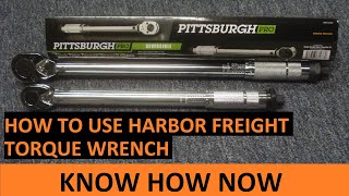 How to Use Harbor Freight Torque Wrench [upl. by Massiw904]