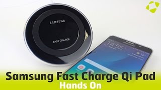 Official Samsung Fast Charge Qi Wireless Charging Pad Hands On Review [upl. by Zednanreh]