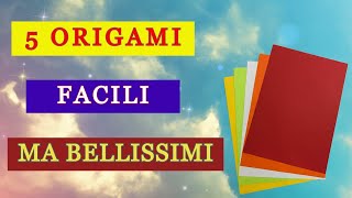 5 Origami easy a4 paper origami facili ma bellisimi [upl. by Arsuy]