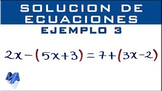 Solucionar ecuaciones lineales  Ejemplo 3 [upl. by Farmer]