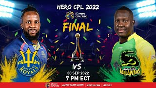 LIVE  FINAL  Barbados Royals vs Jamaica Tallawahs  CPL 2022 [upl. by Louisette]