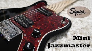 Honey I shrunk the Guitar Squier Mini Jazzmaster  Unboxing amp First Impressions NGD [upl. by Lasyrc]