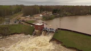 Smallwood Lake Dam Overflows After Edenville Dam Failure [upl. by Ahsilrac416]