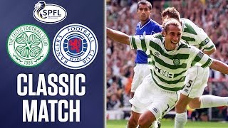 Celtic 62 Rangers 270800  Demolition Derby and THAT Larsson Chip  SPFL Classics [upl. by Moonier647]