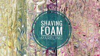 Shaving Foam Marbling  Super Easy DIY Marbling Tutorial [upl. by Idnat]