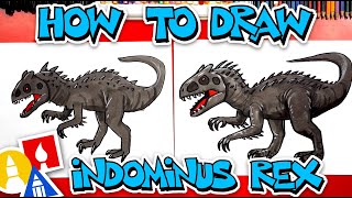 How To Draw Indominus Rex From Jurassic Park [upl. by Tolecnal936]