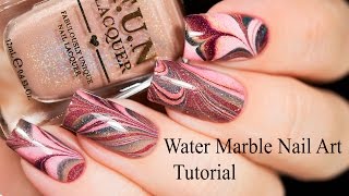 Water Marble Nail Art Tutorial [upl. by Eiramllij378]