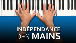 Indépendance des mains au piano  3 exercices pour débutants [upl. by Wehttan942]