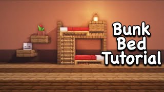 Minecraft How to Build a bunk bed Tutorial 2 [upl. by Eibor]