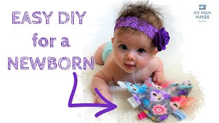 CRINKLE TAGGY TOY DIY  Sensory Crinkle Blanket for Babies  Best DIY Baby Gift  Baby Essentials [upl. by Fonsie]