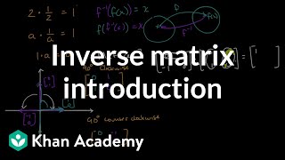 Inverse matrix introduction  Matrices  Precalculus  Khan Academy [upl. by Trautman]