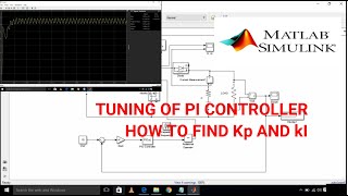 Tuning of PI controller and how to find Kp and Ki by zieglerNichols method  MATLAB simulation [upl. by Pamela17]