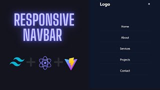 Responsive Tailwind CSS Navbar  React  Vite [upl. by Ralph546]