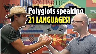 unique encounter between 2 polyglots in 21 languages [upl. by Udella]