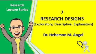 7 Research Designs Exploratory Descriptive Explanatory [upl. by Annibo]