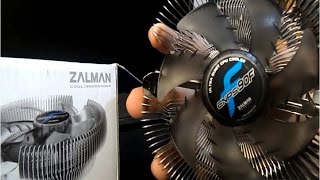 Zalman cnps90F Ultra Quietquot Low Profile CPU Cooler Unboxing and Review [upl. by Alegna]