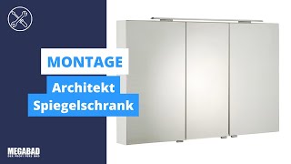 Architekt Spiegelschranks  Montage  Megabad Profi Collection [upl. by Ellehcam854]