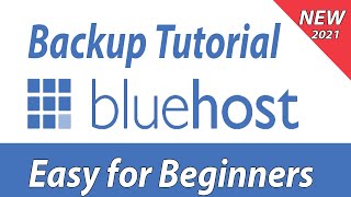 2021 How to Create Bluehost Wordpress Website Backup Tutorial [upl. by Dranreb]