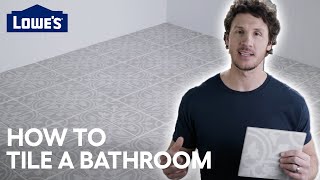 How to Tile A Bathroom Floor [upl. by Hook]