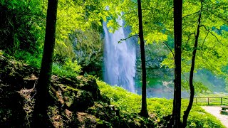 Waterfalls from Above 10 Hours No Sound — 4K Nature Screensaver [upl. by Asiuqram597]