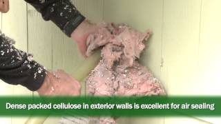 Insulating Walls with Dense Packed Cellulose [upl. by Aneladgam]