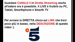 Guardare CANALE 5 in Streaming anche allestero [upl. by Aysan]