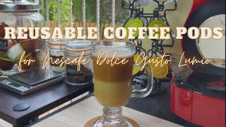 1 Made Latte using stainless reusable pods  Dolce Gusto Lumio [upl. by Annayt642]