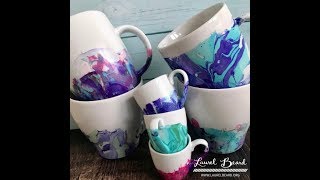 DIY Nail Polish Marble Mugs  hydro dipping [upl. by Ecinue]