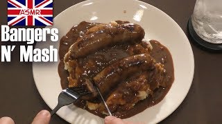 ASMR Eating Bangers N Mash No talking [upl. by Asirral899]