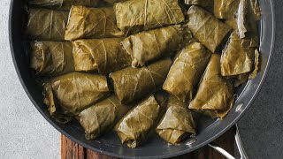 Greek Dolmades Stuffed Grape Leaves [upl. by Dis]