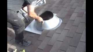 How to Install a Chimney Pipe Roof Flashing [upl. by Ylesara649]