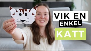 Vika en katt  enkel origami [upl. by Atneuqal]