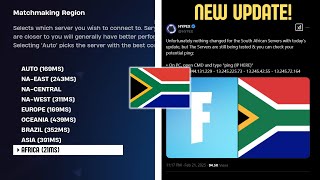 New Fortnite South African Servers Update [upl. by Argyle470]